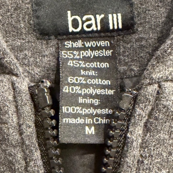 Bar III Mens Sleeveless Hooded Vest Charcoal Gray Full Zip Pockets Size M - Picture 2 of 3